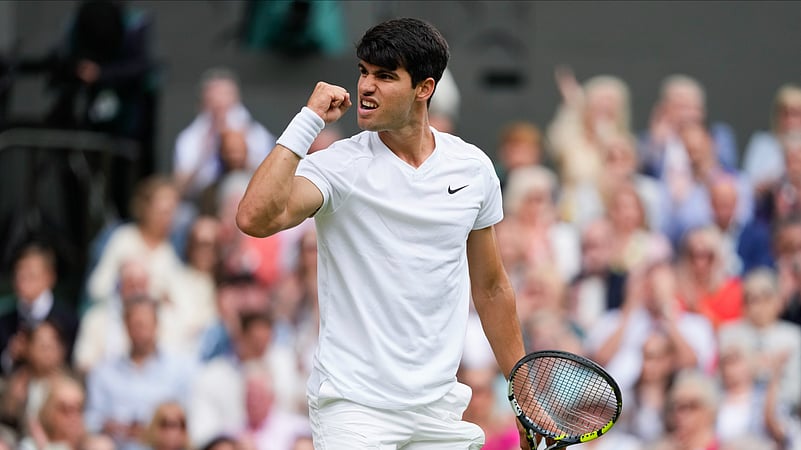 Carlos Alcaraz Wimbledon 2024 Final AP Photo